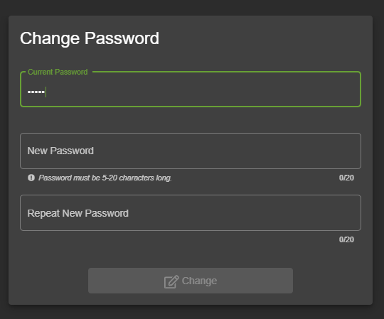 Change Password