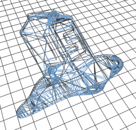 JuiceShop.stl Wireframe view