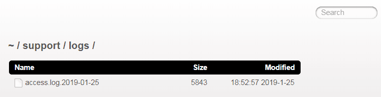 Exposed folder containing access logs