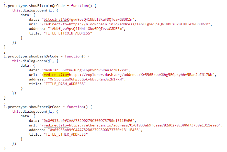 Hidden crypto currency link functions