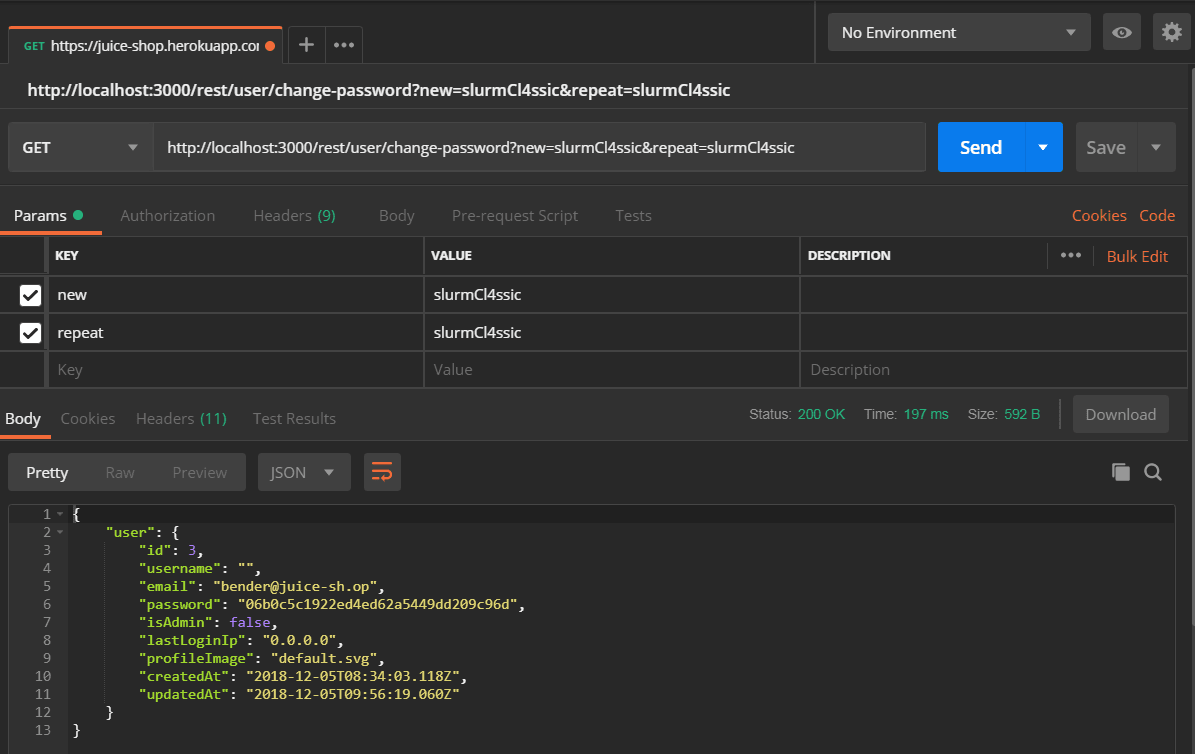 GET request via PostMan