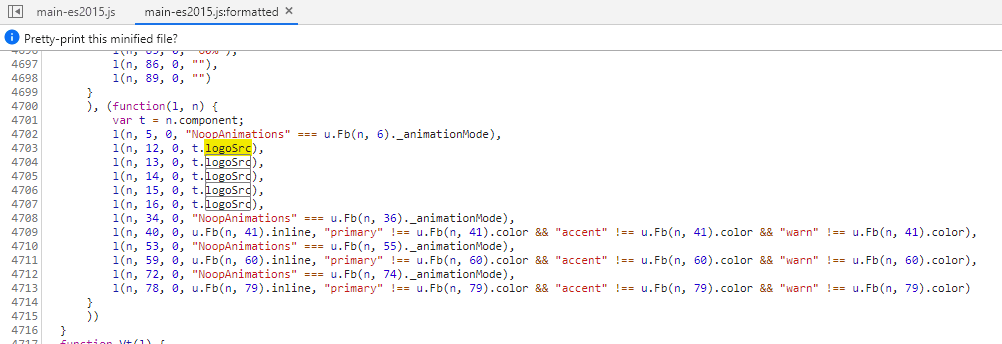 Property logoSrc passed into SVG five times
