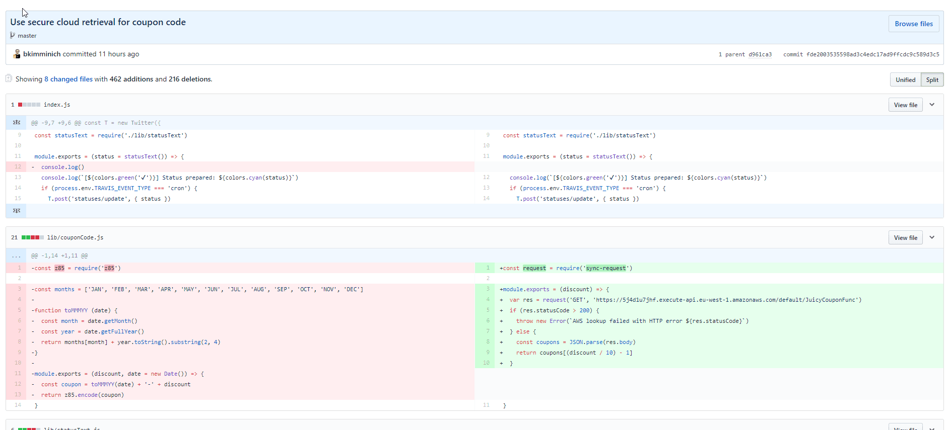 Diff of local and cloud-based coupon creation