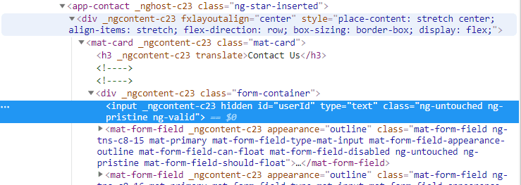 Hidden text field on Contact Us form