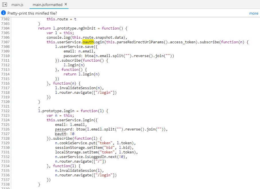 oauthLogin function in main.js