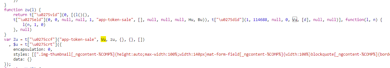 More token sale related functions in main.js