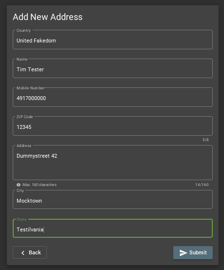 Add Address