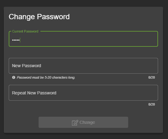Change Password