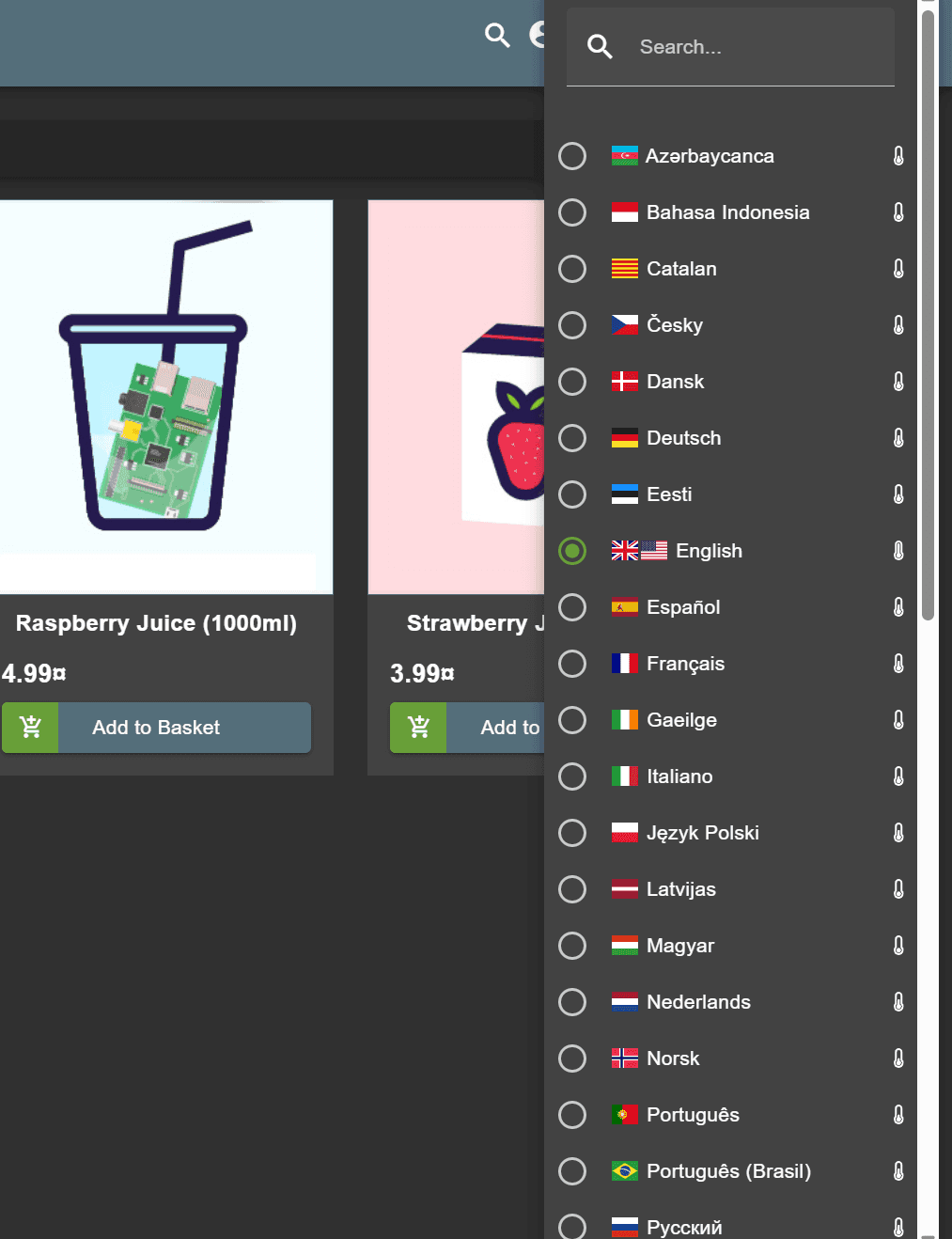 Language Selection