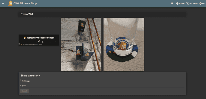 Broken image on photo wall
