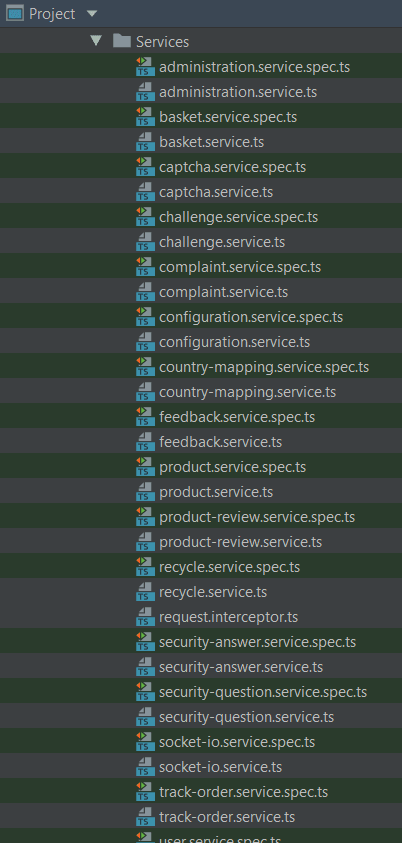 Angular Services folder