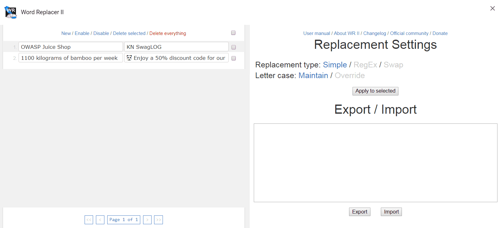 Word Replacer II