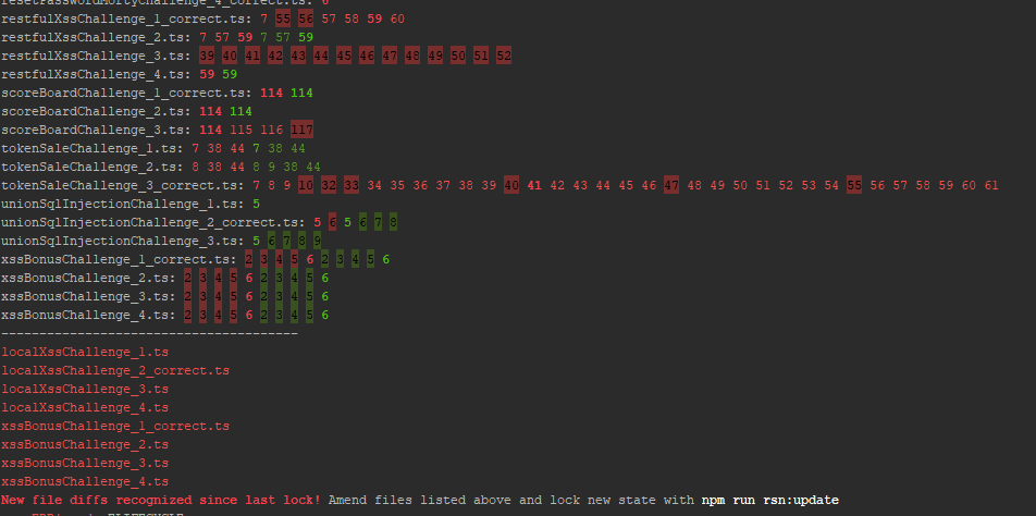 Console output from failed RSN run