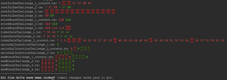 Console output from RSN cache update