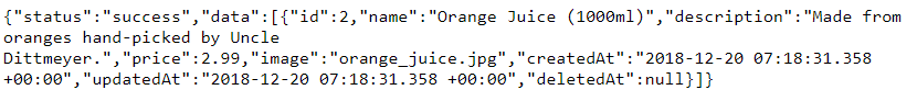 JSON search result for orange keyword