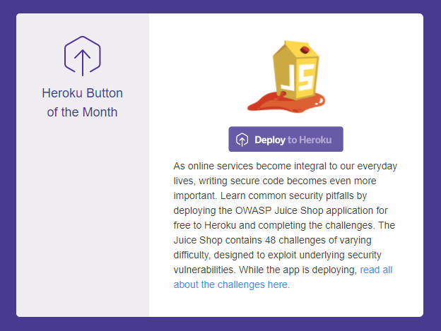 Heroku Button of the Month